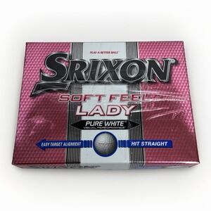 Srixon Soft Feel Lady Golf Balls Easy Target Hit Straight White 12 Balls NEW